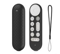 Risveglio Cover per telecomando in silicone antiscivolo per Google TV Streamer 4K 2024, custodia protettiva leggera con cordino, pulsante preciso per l'accesso, per Soft Shell, bianco (nero)