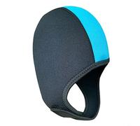 Risveglio Cuffia da nuoto impermeabile in neoprene da 5 mm, unisex, cappello termico per immersioni, surf, snorkeling, tempo freddo (nero + blu)