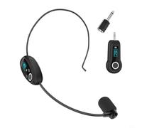Risveglio Cuffie con microfono senza fili, microfono wireless 2,4 G con portata di 48,8 m, 20 canali selezionabili, tipo: ricarica guida turistica per insegnare la voce (uno a due)