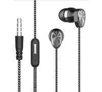 Risveglio Cuffie da gioco con cavo da 3,5 mm, con supporto microfono, bassi pesanti, per telefono cellulare e PC, senza fili, colore: giallo (nero)