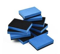 Risveglio Cuscinetti applicatori in spugna per dettagli auto, confezione da 10 per rivestimento in ceramica nano e cera, blocchi in schiuma EVA blu ad alta densità e nero morbido, 7,5 x 5 x 1,5 cm
