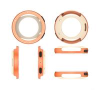 Risveglio Custodia per lunetta in acciaio inossidabile per Amazfit Active 2 Sapphire for Edition, telaio protettivo in metallo per anello di copertura, resistente ai graffi, argento (arancione)
