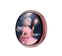 Risveglio Display GIF touchscreen da 1,85 pollici con badge digitale | Touch screen IPS da 4,70 cm, GIF personalizzate, testo a scorrimento, perno magnetico e cordino per eventi