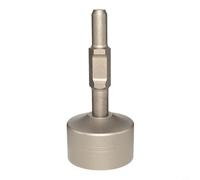 Risveglio Driver a T con gambo 65A, driver per asta di terra in acciaio legato 65A, pali per recinzione con testa a martello impilabile con una mano e messa a terra elettrica, argento (100 mm)