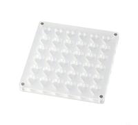 Risveglio Espositore in acrilico con 36 griglie, trasparente, 12 x 12 cm, tesori da spiaggia, cristalli e unghie, per arte (a forma di cuore)