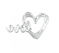 Risveglio Fustelle in metallo a forma di cuore, 8 x 5,2 cm, per | Design con cornice a forma di cuore, album romantico, creazione di biglietti, tagli precisi, materiale in acciaio