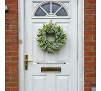 Risveglio Ghirlanda artificiale di mughetto con bacche, 35,5 cm e 45,7 cm, in seta verde, da appendere alla porta, per primavera, estate, casa, matrimonio, cottage, portico, decorazione