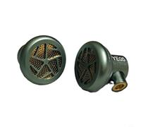 Risveglio HiFi MMCX - Testa driver per auricolari, per alloggiamento compatto in metallo con carbonio da 14,2 mm per il monitoraggio vocale degli elementi, design con cavo intercambiabile, verde
