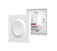 Risveglio Interruttore per tapparelle Zigbee 3.0, telecomando a parete da | per tende e tende elettriche, AC 100-240V, carico 2A, ripetitore di segnale per domotica, bianco