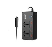 Risveglio Inverter di potenza per auto da 12 V a 220 V, convertitore da CC a CA da 150 W con doppia porta USB caricabatteria portatile per auto in ABS