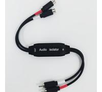 Risveglio Isolatore acustico audio da 3,5 mm, filtro ronzio, riduce l'elettricità statica e le interferenze e il gioco, cavo da 30 cm, nero (doppia testa)