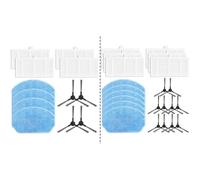 Risveglio Kit di accessori per aspirapolvere con panni mocio e spazzole laterali per Nedis WIFIVCB01 WIFIVCR001CBK, filtri in microfibra di nylon di facile installazione