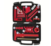 Risveglio Kit multiuso per carpenteria, quadrato, in lega di alluminio, con righello a coda di rondine, per tracciare il centro, per tracciare la marcatura, set per colore rosso (10 pezzi)