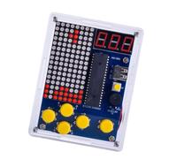 Risveglio Kit per console di gioco retrò fai da te 51 Microcontroller Set di saldatura con custodia per schermo Pixel Art e giochi divertenti