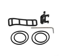 Risveglio Kit portatarga in PVC nero con clip e cinghia per bici da corsa (clip a V)