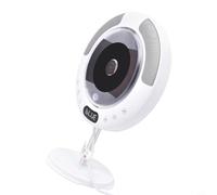 Risveglio Lettore CD portatile con suono surround 5.1, radio FM compatibile, supporta CD-R MP3 WMA, per Compact Home Audio Bundle Bianco