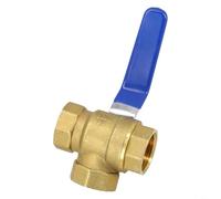 Risveglio Leva manuale della valvola a sfera in ottone con foro a 3 vie L/T per il miglioramento domestico del gas dell'olio dell'acqua (tipo DN25 L)