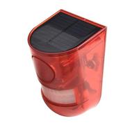 Risveglio Luce di allarme solare esterna con LED lampeggiante, sensore di | Allarme di sicurezza a energia solare IP65, sirena da 110 dB e luce stroboscopica, luce di sicurezza solare con sensore di