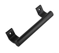 Risveglio Maniglia per porta scorrevole a vista in lega di alluminio, resistente, per porte in vetro e legno, design ergonomico, lunghezza totale 205 mm, distanza tra i fori 170 mm, bianco (nero)
