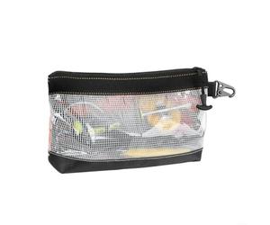 Risveglio Organizzatore antistatico impermeabile trasparente delle parti della borsa del PVC con i compartimenti il nero degli elettricisti 30x17cm