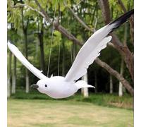 Risveglio Ornamento realistico da appendere a forma di gabbiano, piuma artificiale realistica, decorazione per albero di Natale, giardino, festa di nozze, regalo per gli amanti della natura, bianco