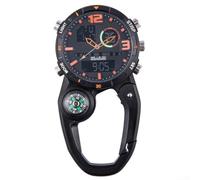 Risveglio Orologio da arrampicata compatto con funzione in tempo reale e lancette luminose per un rapido fissaggio all'ingranaggio tramite moschettone