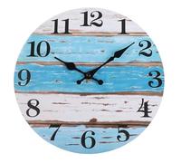 Risveglio Orologio da parete silenzioso da 25 cm, funzionamento a batteria | Beach Blue Style Tranquillo Decor per la cucina camera da letto soggiorno