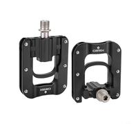 Risveglio Pedali pieghevoli in lega di alluminio per bici da 9/16 pollici con cuscinetti sigillati, pedali pieghevoli antiscivolo per Brompton Mountain Road per bicicletta (nero)