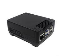 Risveglio per argon per NEO 5 Case Pi 5, per M.2 NVMe SSD Enclosure con dissipatore di calore, per PCIe a NVMe Adattatore Supporto Boot, Alloggiamento in lega di alluminio, Nero (A)