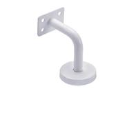 Risveglio per Corrimano in Acciaio Inox Staffa di Supporto Parete Fissa per | Supporto da parete per ringhiera per scale in acciaio inox, bianco, per montaggio a parete piatto fisso 60 x 80 mm