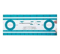 Risveglio per righello parallelo marino, navigazione ergonomica per grafico | Righello per tracciare e pianificare il percorso, in ABS con design blu trasparente, dispositivo di misurazione da 25 cm
