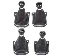 Risveglio Pomello del cambio manuale rosso con ghetta per MK5 MK6 per coniglio, rivestimento interno in pelle PU e plastica