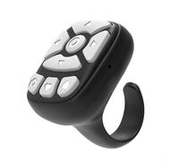 Risveglio Pulsante Selfie wireless e per Auto Clicker, telecomando 5.3 con regolazione della velocità di gioco, e-reader di pagine, compatibile con, bianco (nero)