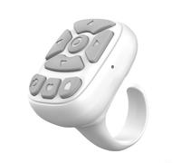 Risveglio Pulsante Selfie wireless e per Auto Clicker, telecomando 5.3 con regolazione della velocità di gioco, e-reader di pagine, compatibile con, bianco (bianco)