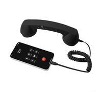 Risveglio Ricevitore cablato USB C per smartphone con cancellazione del rumore del suono chiaro per ufficio casa bianco 22,7 cm (nero)