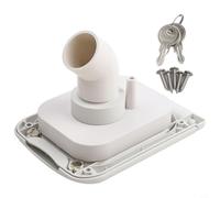 Risveglio RV Gravity ingresso acqua dolce con chiave e coperchio, 38 mm OD Fill Hatch filtro per camper rimorchio, bianco (bianco)