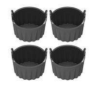 Risveglio Set di 4 pirottini in silicone per friggitrice ad aria, uova, muffin, cupcake e budini, per uso alimentare, non riutilizzabili, 8,8 x 8 x 7 cm