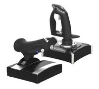 Risveglio Simulated Flight Controller Handle PC & Win10, ergonomiche ABS Joystick Leve Flight Sim Games, 2 Pack Nero