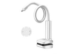 Risveglio Supporto flessibile per telecamera per bambini, rotazione a 360°, compatibile con HelloBaby Infant Optics 8 for Pro per nanit Owlet, 110 cm bianco ABS metallo (0,8 m)