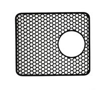 Risveglio Tappetino per lavello in silicone perforato, misura antiscivolo, con design per la protezione dei piatti, nero, 34,5 x 29,9 cm (B)