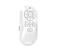 Risveglio Telecomando wireless per fotocamera con zoom e messa a fuoco, interruttore anteriore/posteriore per vlogging, scatto selfie video e foto per smartphone, 15 m per portata, bianco