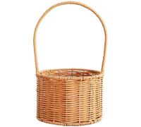 Risveglio Tessuto a mano per cestini in rattan di plastica, centrotavola per matrimoni, picnic e decorazioni per la casa, stile pastorale, marrone