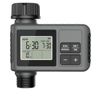Risveglio Timer programmabile con funzione di ritardo della pioggia, sistema di irrigazione automatico, frequenza da 1 ora a 15 giorni, per giardino con grande schermo (14 mm)
