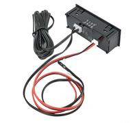 Risveglio Veicolo 3 in 1 Display Digitale Gauge, Voltmetro Auto Termometro Orologio, Schermo LED DC 5-27V, Monitor Temperatura Interni Esterni, Snap-in Mount, RGB Luce (Blu)