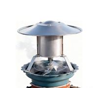 Risveglio Ventilatore per canna fumaria in acciaio inossidabile da 120 W con motore di estrazione del fumo, ventilazione silenziosa per stufe a legna, camini, forni, argento