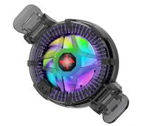 Risveglio Ventola di raffreddamento per telefono cellulare Radiatore a semiconduttore con controllo intelligente della temperatura RGB luce silenziosa a basso rumore Gaming Streaming nero (bianco)