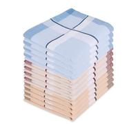 RISVOWO 12 Pezzi Fazzoletti Uomo in Cotone, 40x40cm Fazzoletti da Uomini, Fazzoletto da Grandi, Fazzoletti Stoffa, Idee Regalo per Uomo