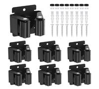 RISVOWO 6 Pezzi Portascope da Muro Appendibile, Porta Scope Parete, Appendiscope da Muro, Portascopa Per Cucina, Garage, Giardino, Terrazza, Bagno, Ufficio