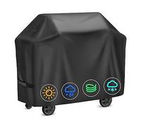 RISVOWO Copertura Barbecue, Telo Impermeabile Esterno per BBQ, 210D Oxford Cover per Barbecue, Copri Barbecue da Esterno Antivento/UV/Impermeabile/Resistente(145x61x117cm)