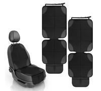 RISVOWO Protettore di Sedili Auto, 2 Pezzi Antiscivolo Impermeabile Coprisedile Auto, Tappetino per seggiolino per bambini con Borsa Portaoggetti, Universale Isofix Protezione Sedili